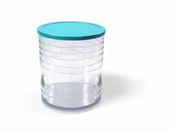 Vaso con tappo in plastica isolato modello 3d — Foto Stock