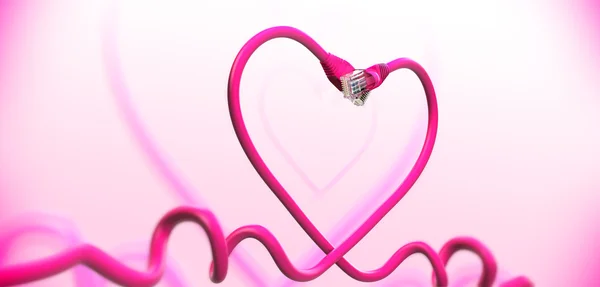 Дріт рожеве серце 3d модель — стокове фото