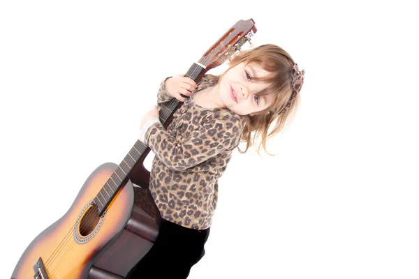 Child with a guitar — Stock Photo, Image