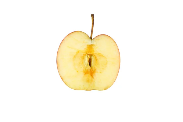Elma beyaz bir arka plan — Stok fotoğraf
