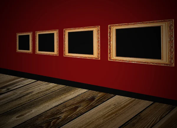 Eine rote Wand umrahmen — Stockfoto