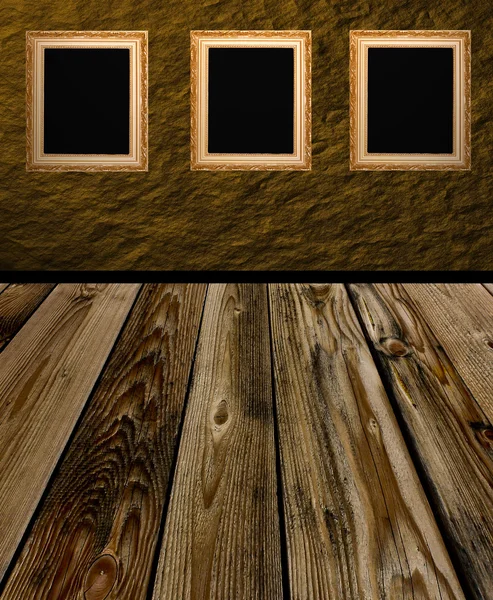 Рамка коричневая стена — стоковое фото