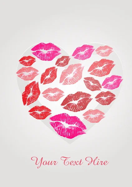 Sevgililer günü dudaklar — Stok Vektör