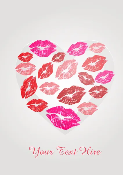 Valentijn lippen — Stockvector