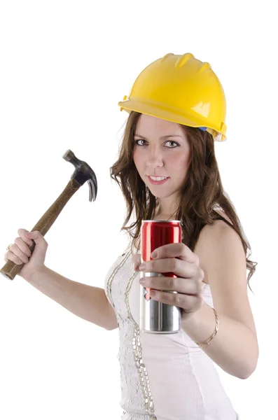Mulher da construção (4 ) — Fotografia de Stock