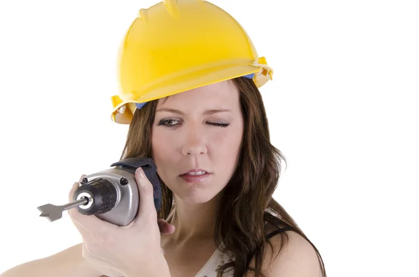 Stavební žena (2) — Stock fotografie
