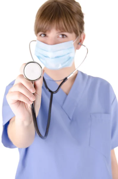 Young nurse with stethoscope — Stock Photo, Image