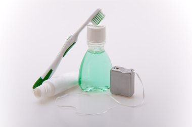 Dental care travel kit. clipart