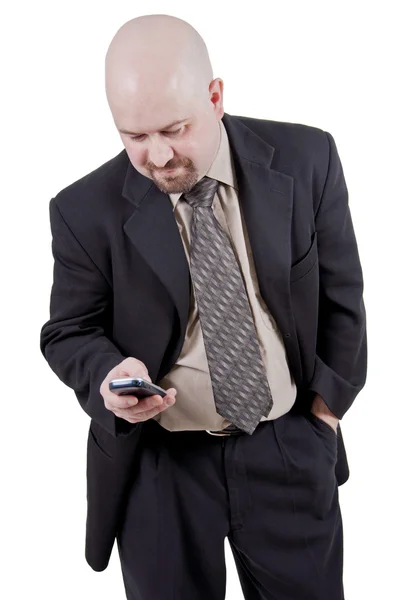 Бизнесмен по мобильному телефону — стоковое фото