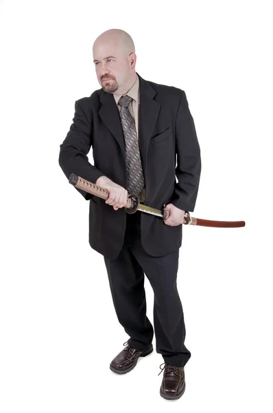 刀を持ったビジネスマン — ストック写真