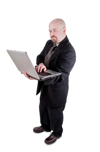 Бизнесмен с ноутбуком 2 — стоковое фото