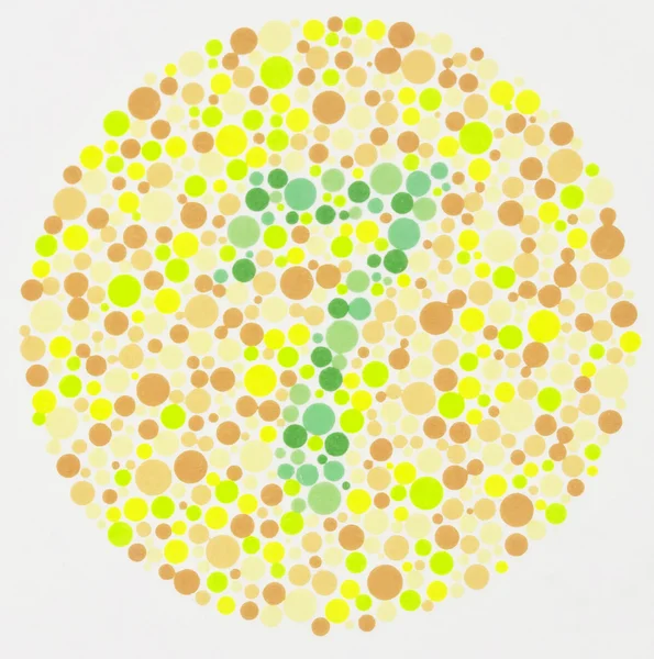 Barva slepý test - 7 — Stock fotografie
