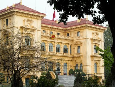 Ho Chi Minh, the Presidential Palace in Hanoi, Vietnam