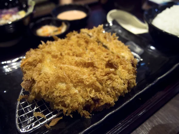 Japans eten stijl, gebakken kip met rijst — Stockfoto