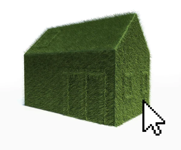Markören på eco gröna huset — Stockfoto