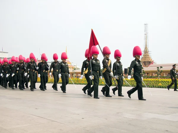 曼谷吗?3 月 25 日: 士兵准备的 crematio 皇家 — 图库照片