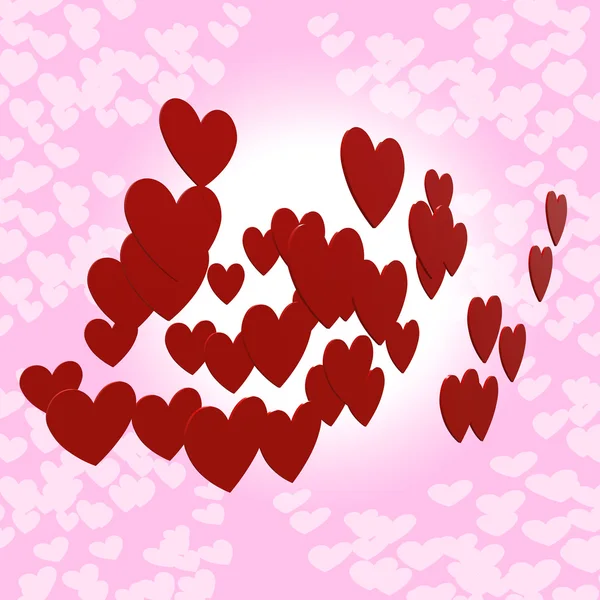 Valentine hjärtan på rosa bakgrund — Stockfoto