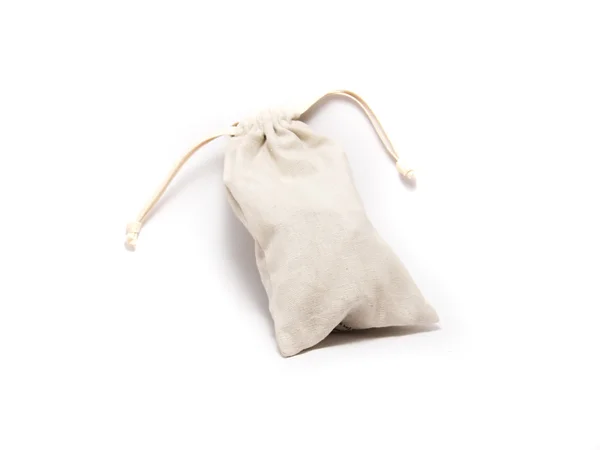 Um saco de tecido em branco — Fotografia de Stock