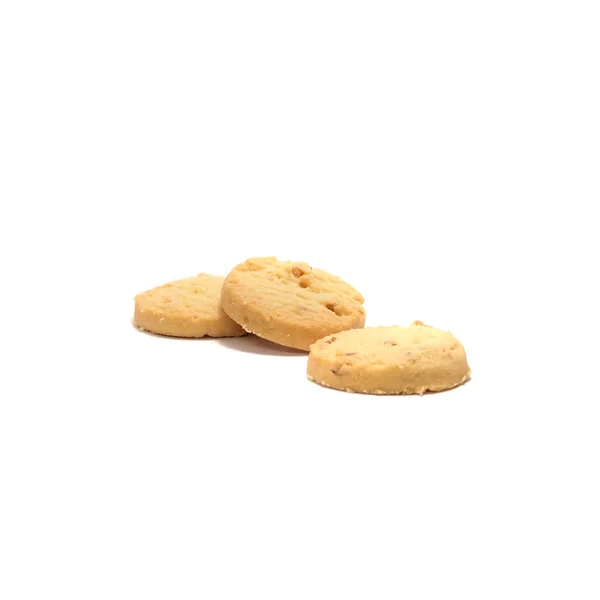 Algunas galletas aisladas sobre un fondo blanco — Foto de Stock