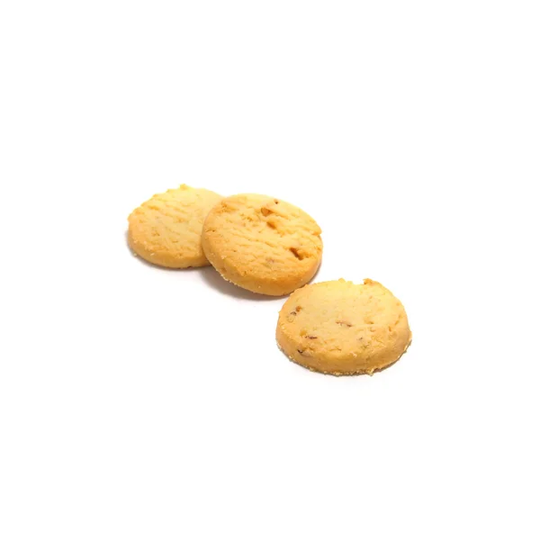 Algunas galletas aisladas sobre un fondo blanco — Foto de Stock