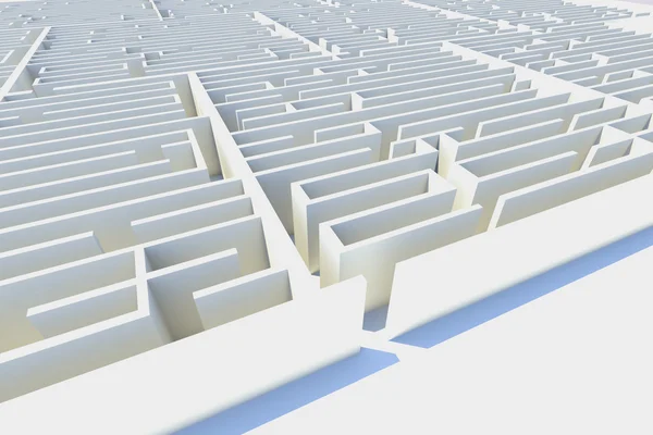 Interminável labirinto ilustração 3d — Fotografia de Stock
