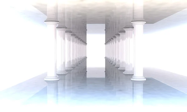 Klassisk colonnade med arkader och kolumner — Stockfoto