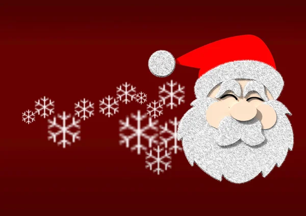 stock image Relief graphic santa on red background