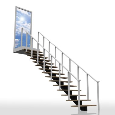 Ladder leading up to the sky clipart