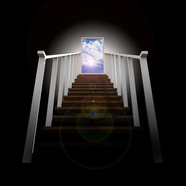 Escada que conduz ao céu — Fotografia de Stock