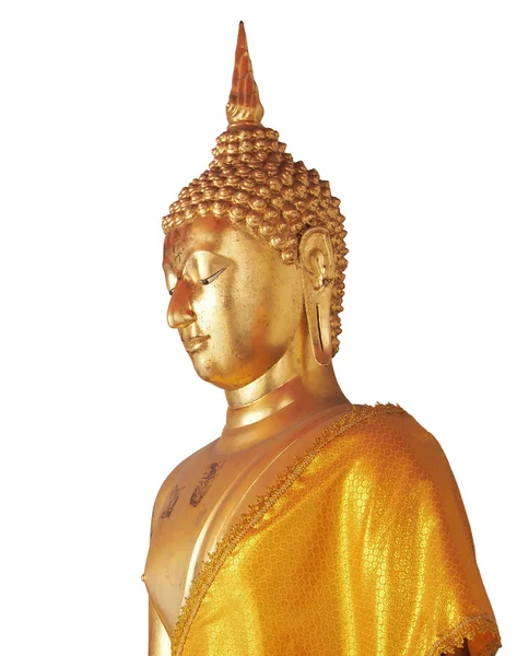Золотим Буддою ізольовані на білому — стокове фото