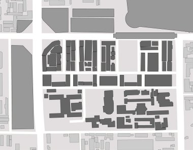 Figure and ground of city clipart