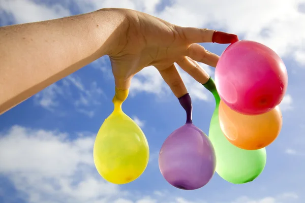 Parmak balonlar — Stok fotoğraf