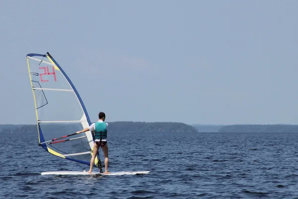 stock image Surfer on regatta