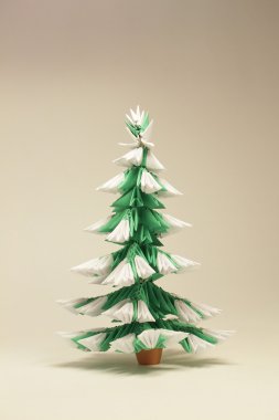 Module origami christmas tree clipart