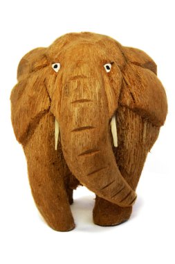 Sri Lanka elephant from coconut nutshell clipart