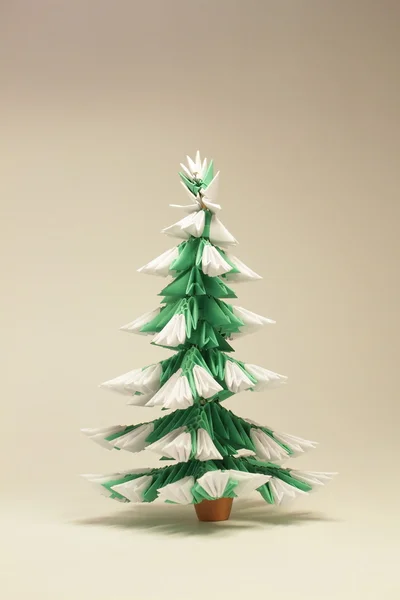 Modül origami Noel ağacı — Stok fotoğraf