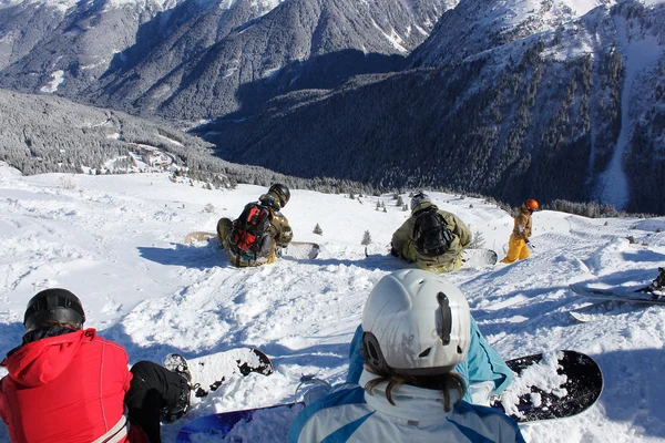 Snowboardåkare freeride — Stockfoto