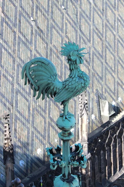 Stock image A Prague cock on the St. Vitus Cathedral