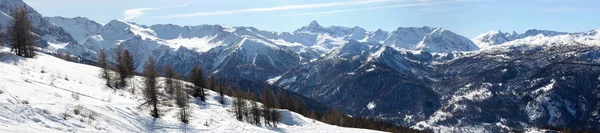 Alpy panopama we Włoszech (Sestriere) — Zdjęcie stockowe