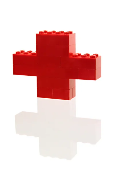 Сonstructor red plus — Stock Photo, Image