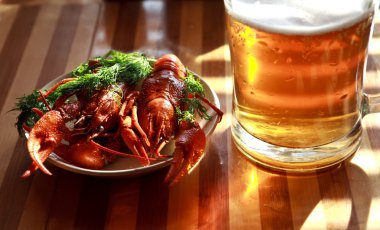 Beer crayfish clipart