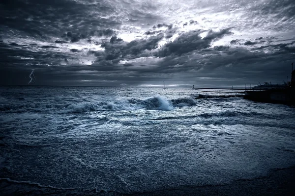 Tempestade marítima Sochi — Fotografia de Stock