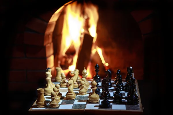 Stock image Fireplace chess