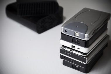 Stack hard drive. clipart