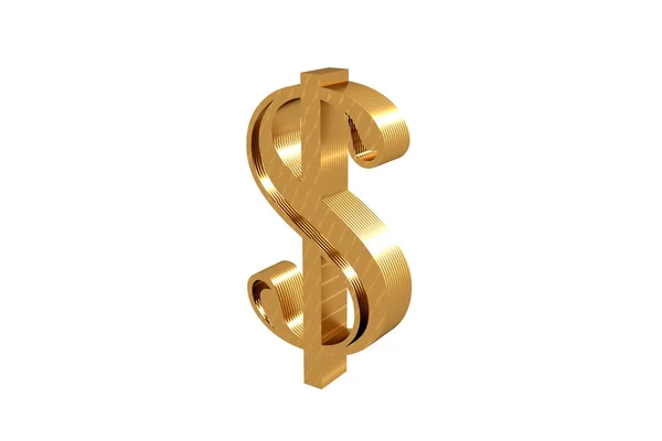 3d render of dollar gols sign — Stock Photo, Image