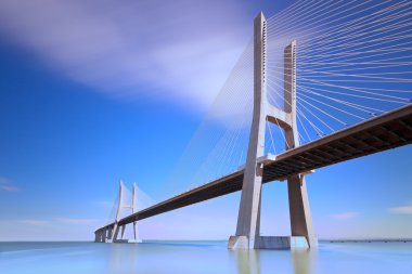 Vasco da Gama bridge, Lisboa, Portugal. clipart