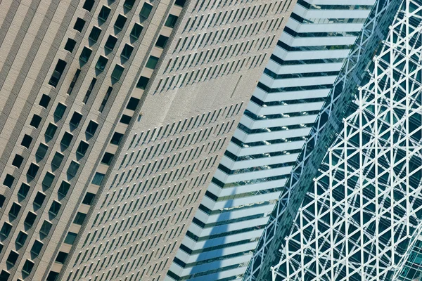 Shinjuku skyscrapers detail. Tokyo, Japan. — Stock Photo, Image
