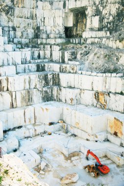 White marble quarry Carrara, Italy clipart