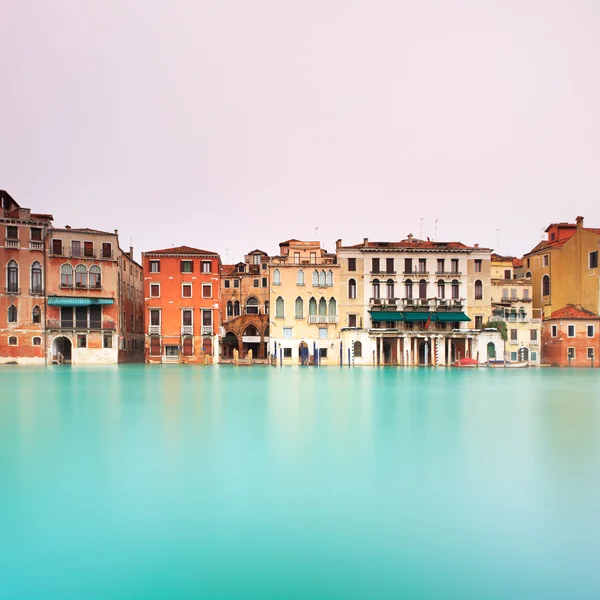 Venedig, Canal Grande detalj. lång exponering fotografering. — Stockfoto