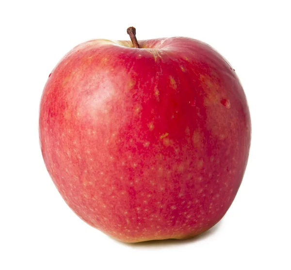 Zralé červené jablko. izolované na bílém pozadí. — Stock fotografie